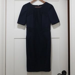 Club Monaco dark navy sheath dress
